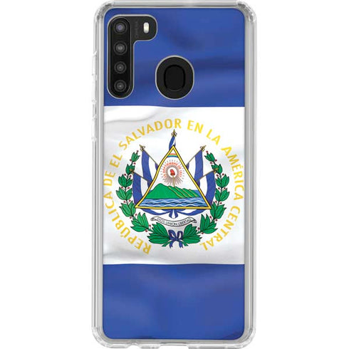 El Salvador Flag Galaxy A21 Clear Case